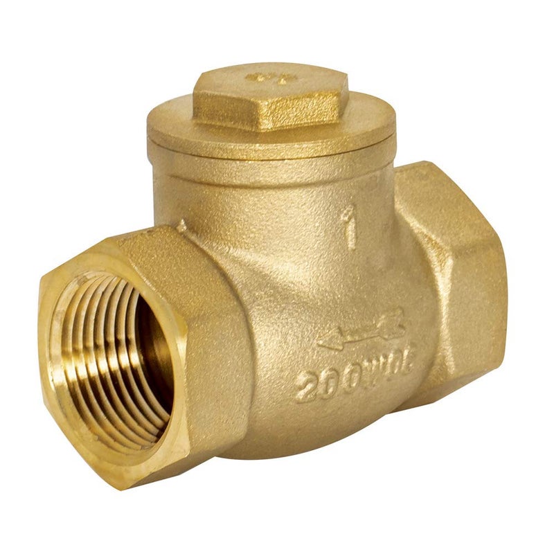 Eastman Brass Swing Check Valve, 1 Inch IPS, Brass Plumbing Fitting, 20425LF - Image 1